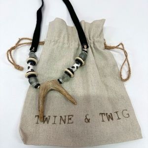 Twine and Twig Antler Necklace